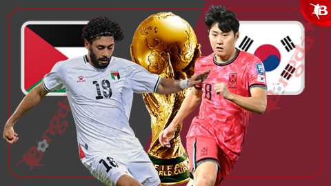 Bong88 – 21:00
21h00 ngày 19/11, Palestine vs Hàn Quốc